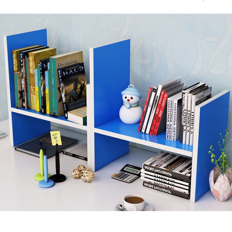 桌上书架置物架桌面儿童书柜简易简约现代学生收纳架办公桌面格架 浅核桃(高端出口型送螺丝刀)图片