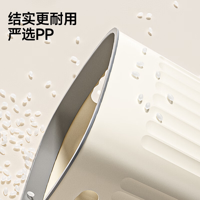 五月花手提压圈垃圾桶大号12L奶黄家用客厅厨房卫生间厕所家用垃圾桶高清大图
