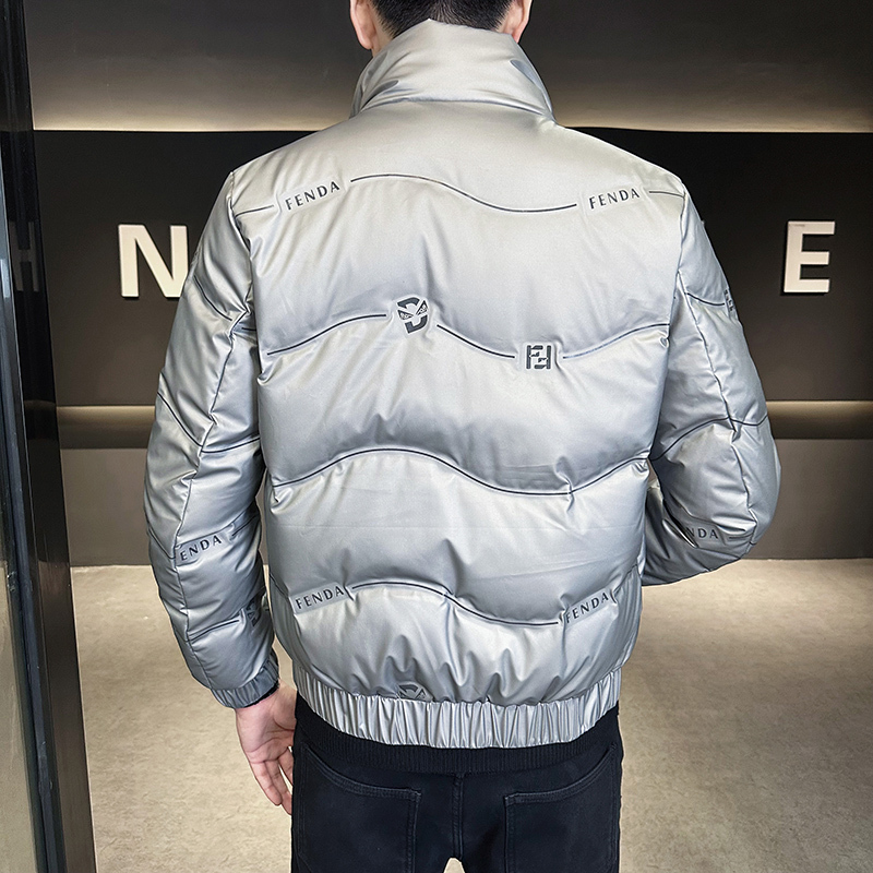 孟康mengkang轻薄款羽绒服男短款2023冬季新款休闲立领白鸭绒冬装外套