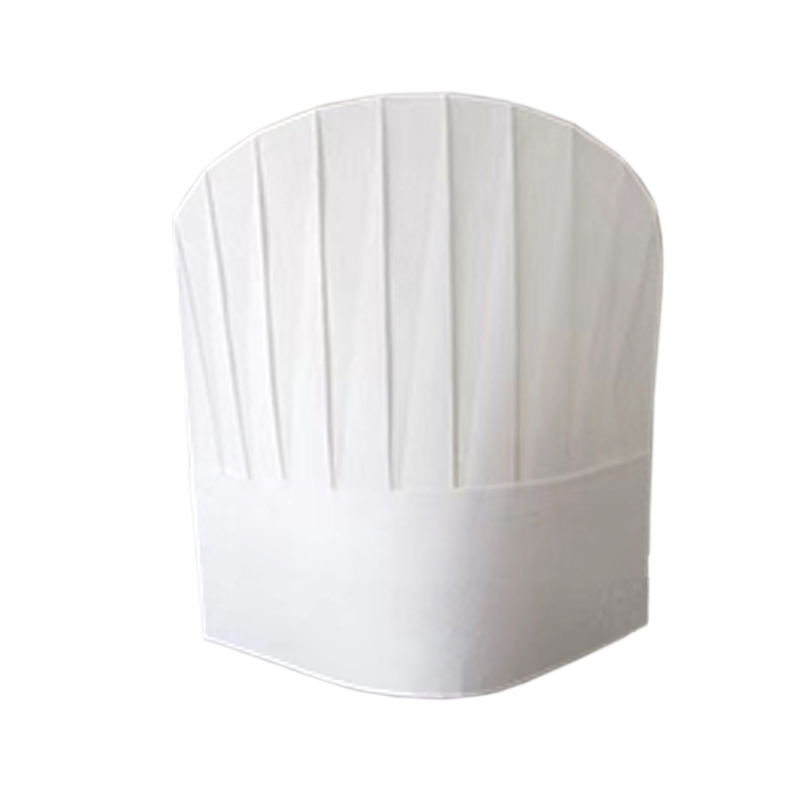 炯毅 厨师帽无纺布帽子炊事帽厨房工作帽 无纺布厨师帽高帽 半圆 20个/包