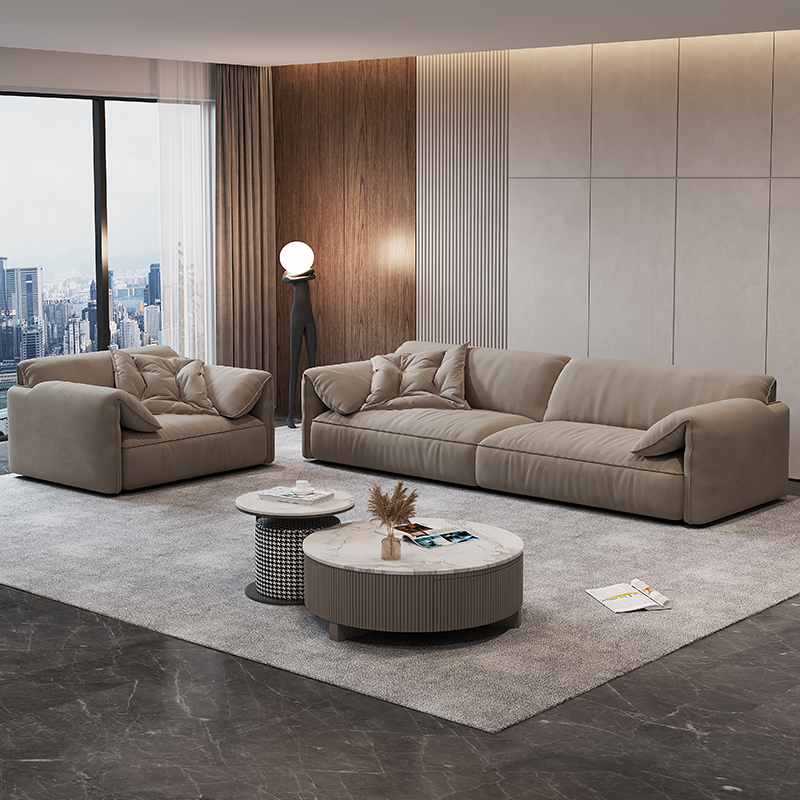 梵宜 现代简约意式轻奢沙发大象耳朵baxter羽绒布艺沙发客厅家具