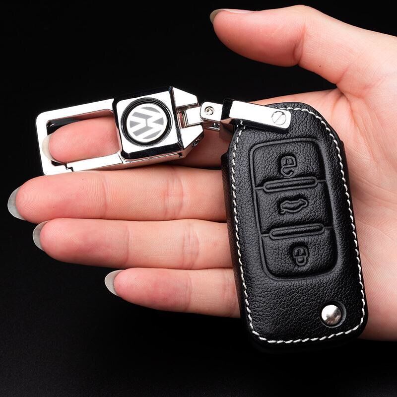 大众途观钥匙套2017款丝绸之路车钥匙包真皮2016男女17/16汽车扣 c款