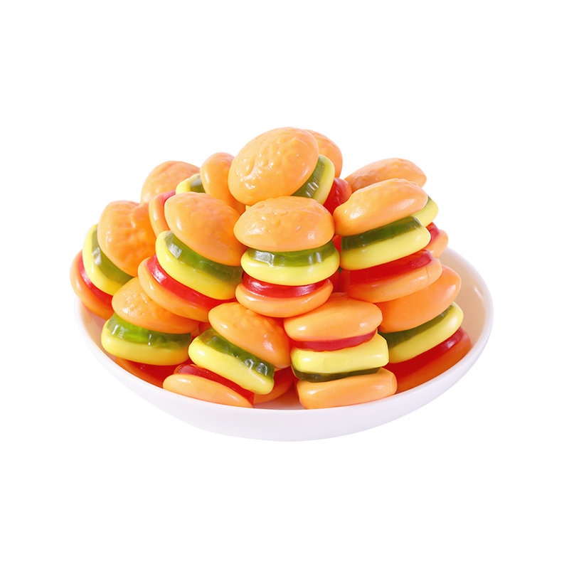 珍之初口力大汉堡橡皮糖儿童零食小吃 橡皮糖 14g*5