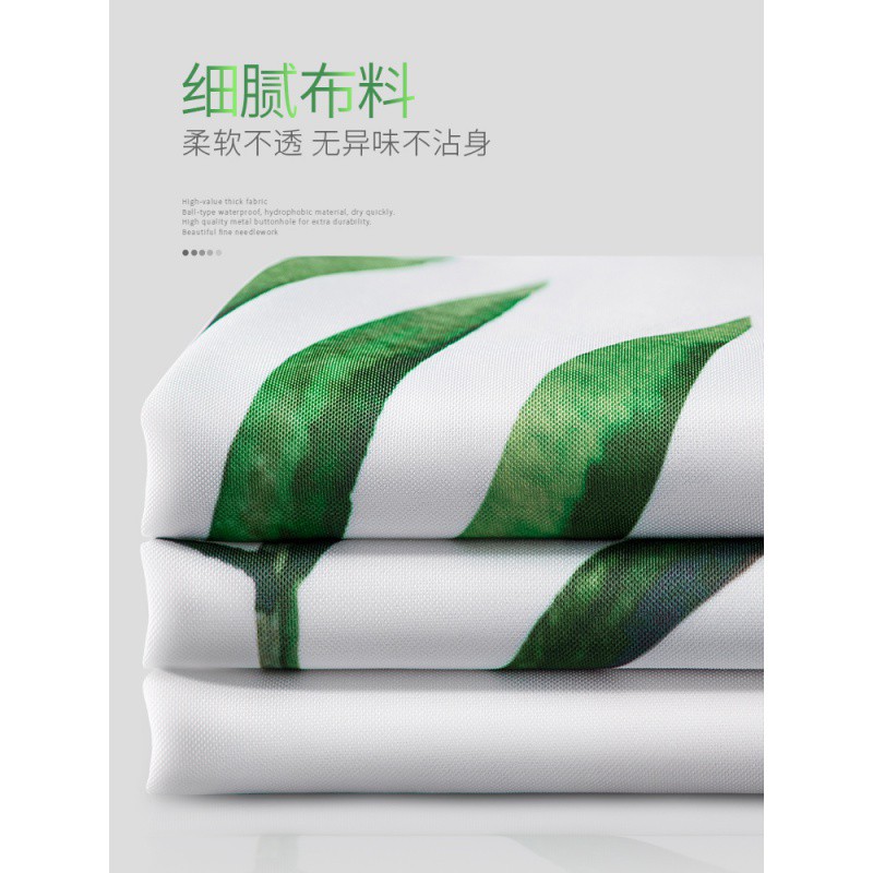 浴室浴帘防水布加厚窗帘卫生间淋浴隔断挡水洗澡帘子挂帘 三维工匠高清大图