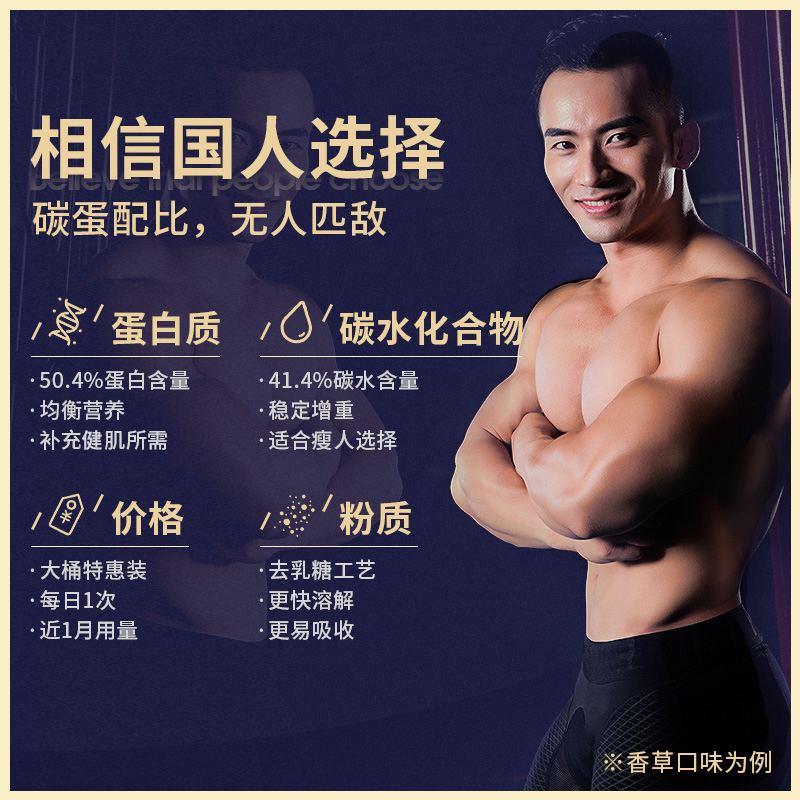 康比特乳清蛋白质粉男女健身健肌粉营养健肌粉增重WHEY高蛋白2270g(焦糖咖啡味)