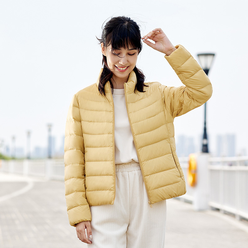 全新升级男女款轻羽绒坦博尔2021年新款纯色短款轻薄羽绒服休闲百搭外套