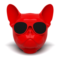 Jarre Aerobull Nano斗牛犬无线蓝牙便携音响 重低音HiFi狗头音箱 亮红色