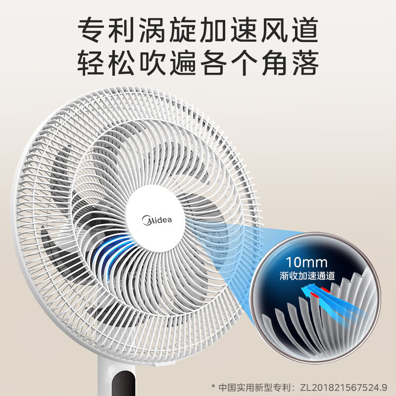 美的(Midea)电风扇SAC35BR落地式风扇轻音柔风落地扇办公室电扇立式大风量节能易拆洗节能宿舍电扇高清大图