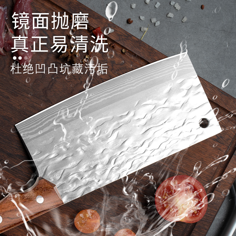 菜刀家用锻打刀厨房斩骨刀切片刀锋利砍切鸡鸭鱼骨不锈钢刀具1155高清大图