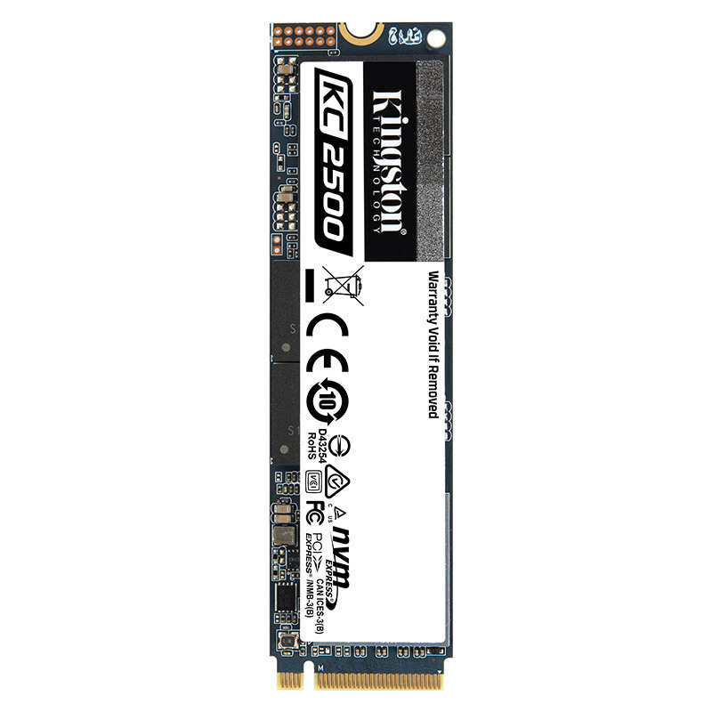 金士顿(Kingston) 2TB SSD固态硬盘 M.2 2280接口(NVMe协议) 四通道PCIe KC2500系列2000GB 96层 3D NAND 游戏高性能 五年质保