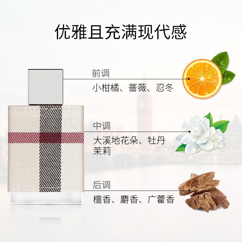 博柏利(burberry)伦敦布格女士香氛香水淡香精edp 50ml
