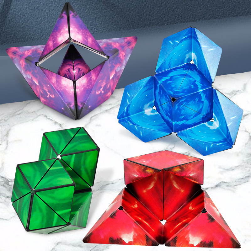 异型百变组合3d磁性立体几何魔方空间思维益智儿童万圣节玩具礼物