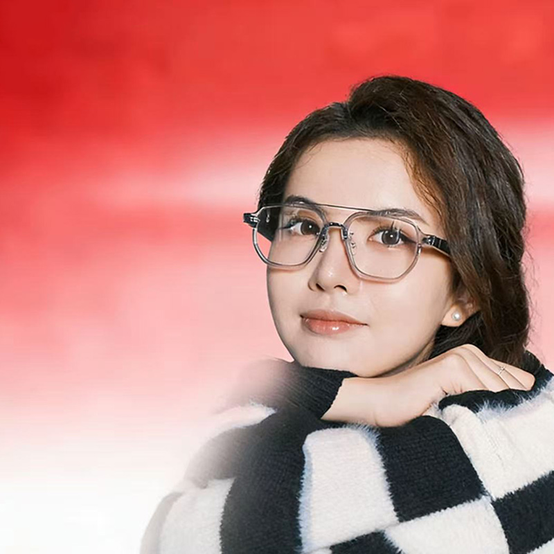 界环 AI音频智能眼镜非AR 实时翻译眼镜 飞行员款 琥珀棕高清大图