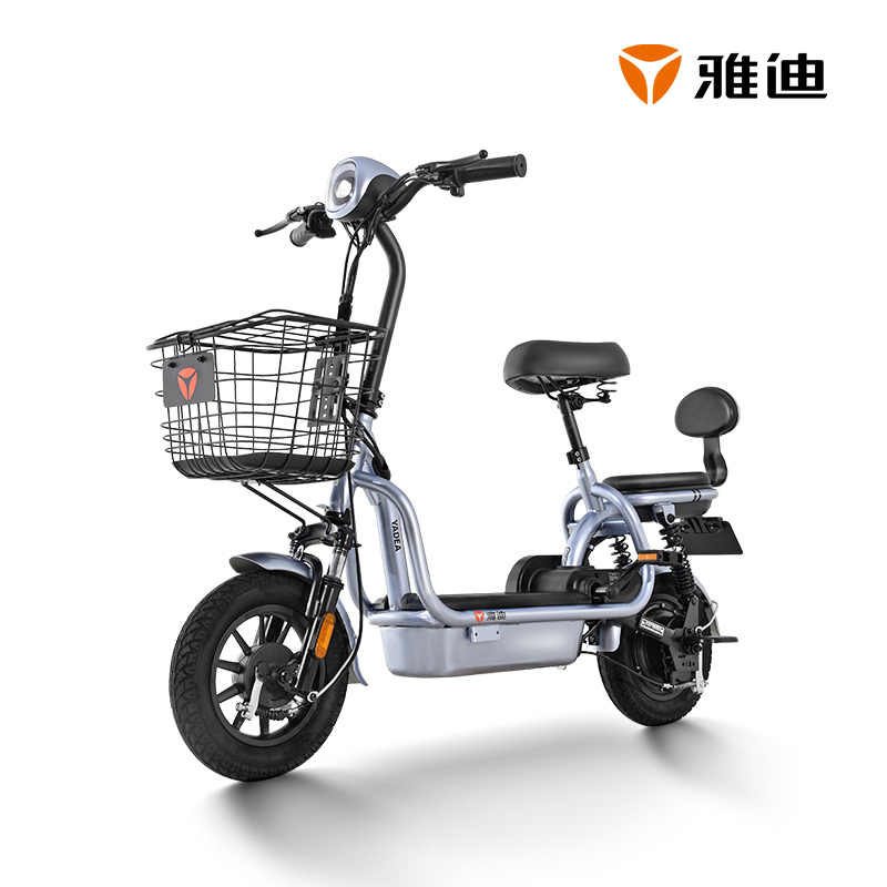 雅迪新款可可PLUS 48V可提锂电电动车时尚电动自行车 逸动灰