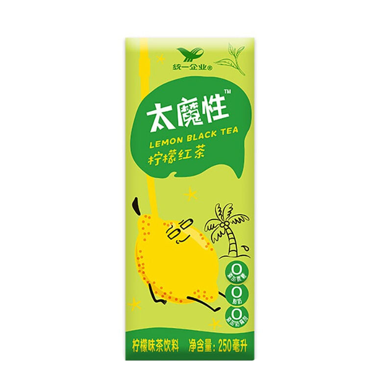 统一太魔性柠檬红茶柠檬味茶饮料250ml24盒装夏天清凉解暑饮料会议