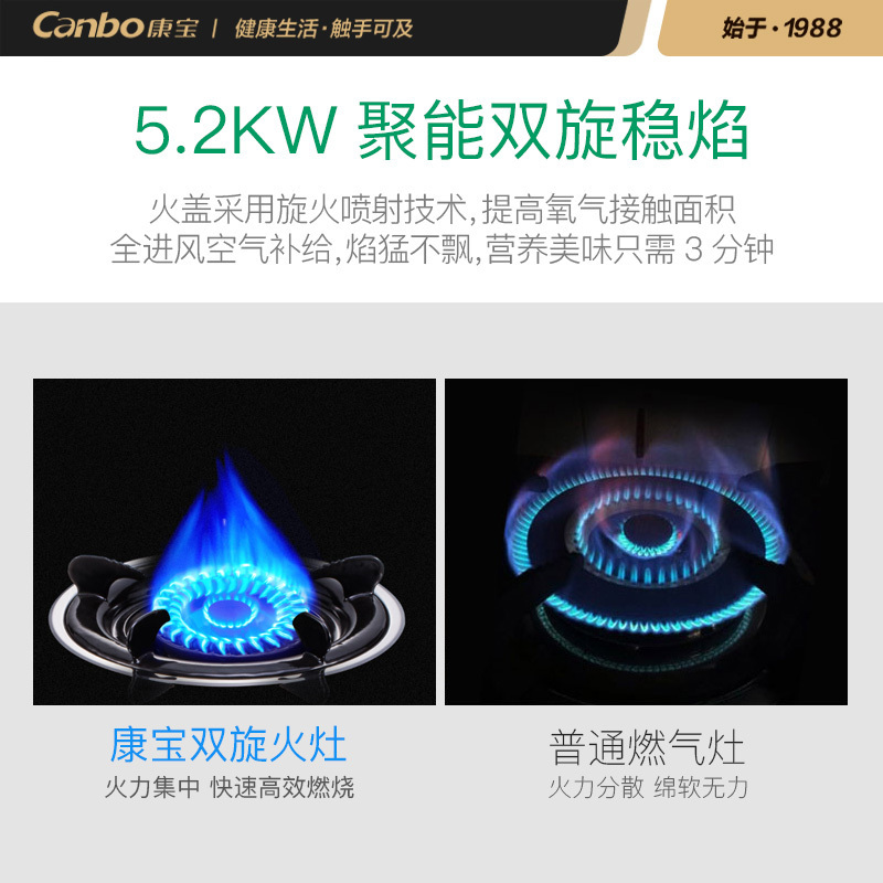 Canbo/康宝 JZT-2ES201(1)燃气灶 不锈钢色
