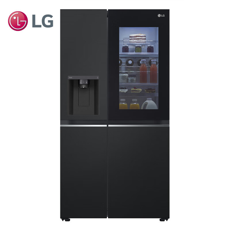 LG 冰箱S653MEP87D 635L暮色黑 敲一敲制冰机冰箱 UV nano紫外线杀菌 双风系立体循环对开门冰箱