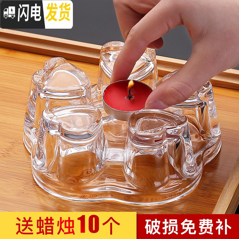 三维工匠家用耐热高温功夫荼具透明过滤煮茶器单泡茶壶茶杯玻璃茶具套装小 南瓜新款800+6杯