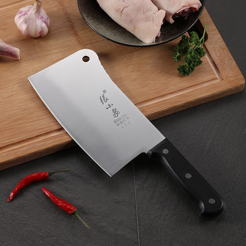 张小泉 不锈钢家用斩骨刀排骨刀剁肉刀钢刀厨房用刀ZG-175高清大图