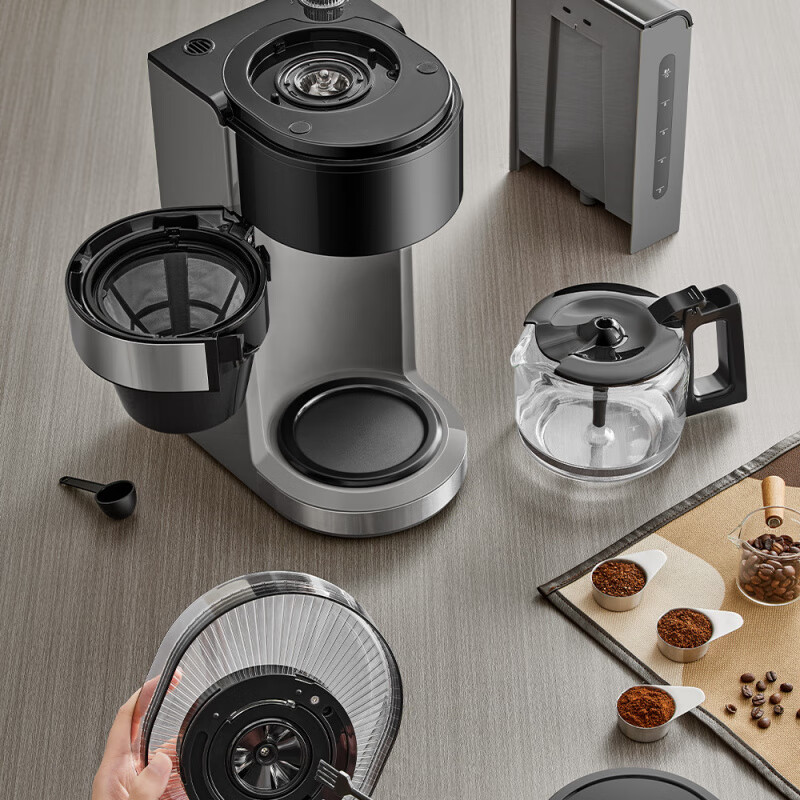 小熊(Bear)全自动咖啡机 美式家用研磨一体机 豆粉两用自动清洁保温咖啡壶 KFJ-H15Y8-S01高清大图