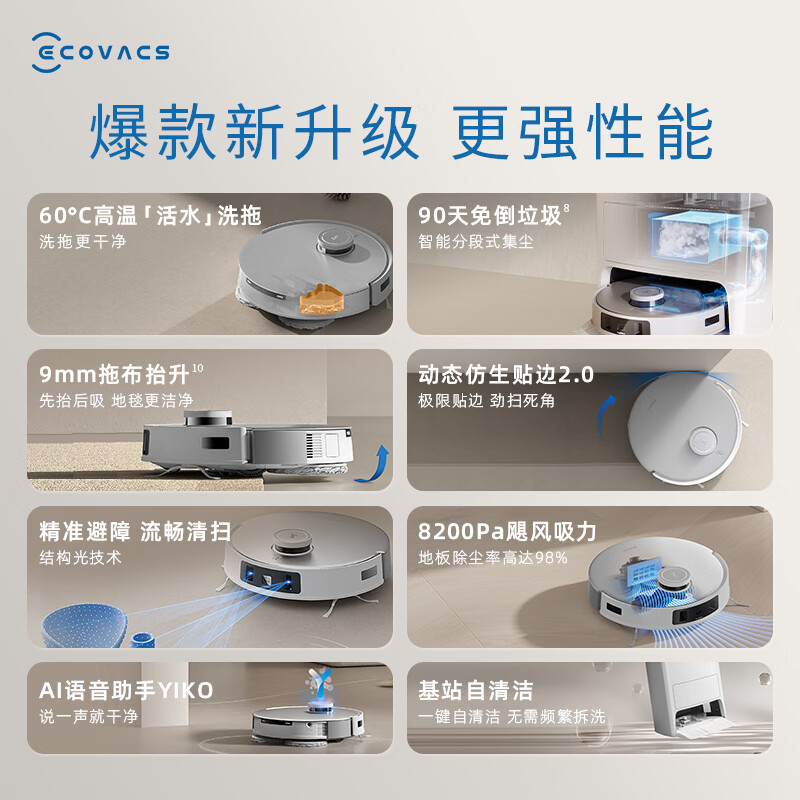 科沃斯(ECOVACS) 扫地机器人智能家用扫拖一体 T20s pro高清大图