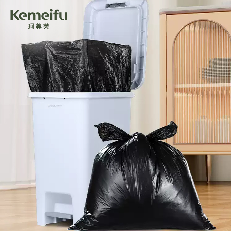 珂美芙 黑色平口加厚垃圾袋 60*80cm 50个/包高清大图