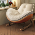 懒人沙发蛋壳椅可躺可睡单人沙发摇椅大人躺椅客厅阳台休闲企鹅椅 摇摇椅（绒布坐垫）