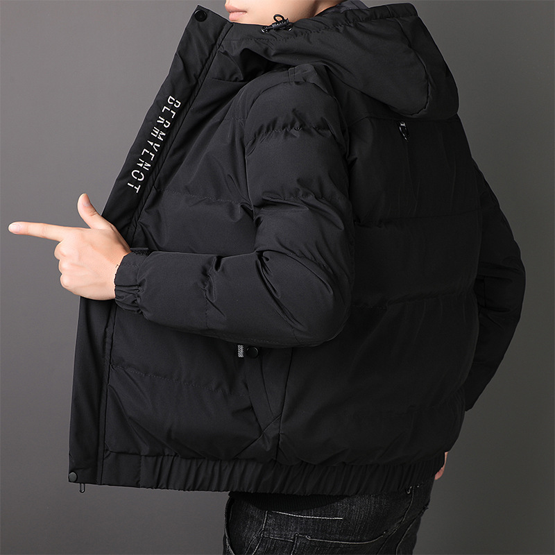 啄木鸟冬季新款加厚连帽外套户外防寒保暖中青年帅气棉衣男款外套高清大图