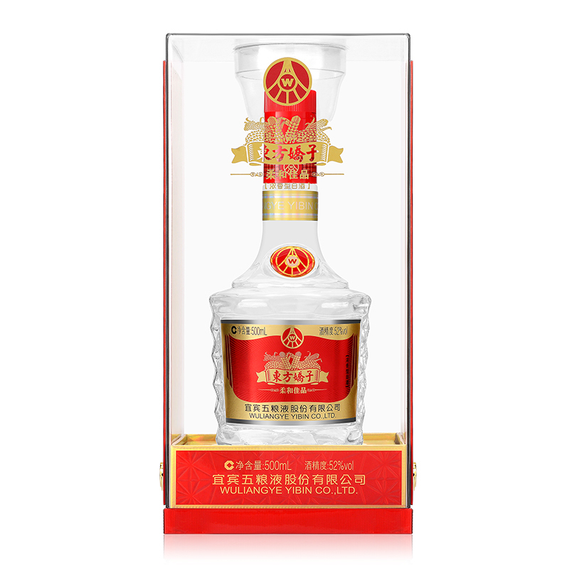 五粮液股份公司 东方娇子 柔和佳品 52度 500ml *6瓶 箱装 浓香型白酒