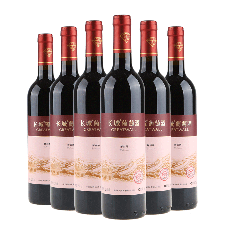 长城钻石系列解百纳干红葡萄酒 整箱六瓶750mL*6 中粮红酒图片