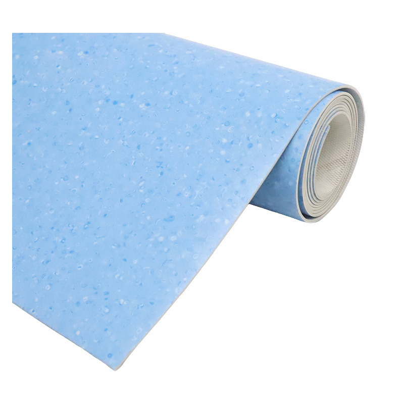 天空桥 阻燃地板 蓝白圈石纹2.0mm含安装 平方米高清大图