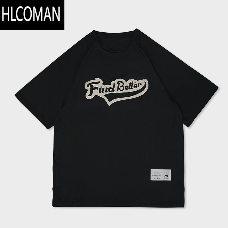 HLCOMANFIND BT夏季美式速干衣T恤男 运动健身训练服篮球短袖投篮服