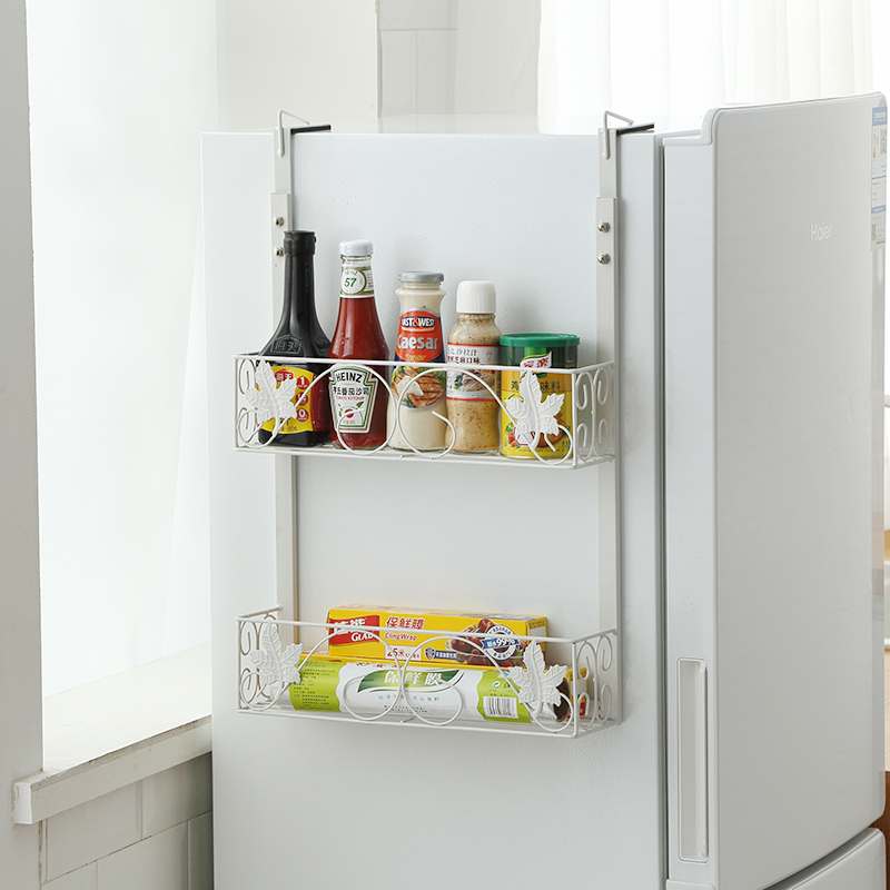 冰箱置物架厨房用品家用大全冰箱侧面边挂架多功能侧壁挂篮收纳架白色