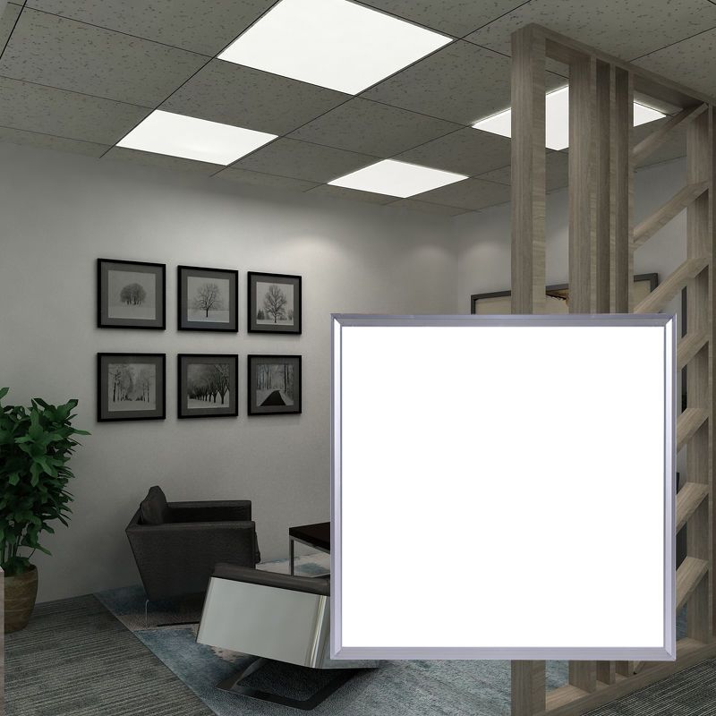 led格栅灯600600平板灯集成吊顶灯嵌入式3060厨房灯面板灯办公集成