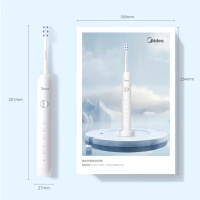 美的（Midea）MC-AJ0101 电动牙刷 男女成人软毛声波全自动 防水感应式充电 MR1极地白七夕情人节礼物