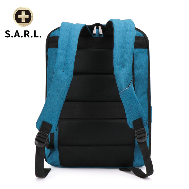 S.A.R.L商务双肩电脑包15.6英寸笔记本时尚潮流旅行包大容量SW-58016蓝色