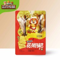 三只松鼠花椒锅巴香脆麻辣味膨化休闲零食花椒锅巴108g*1袋