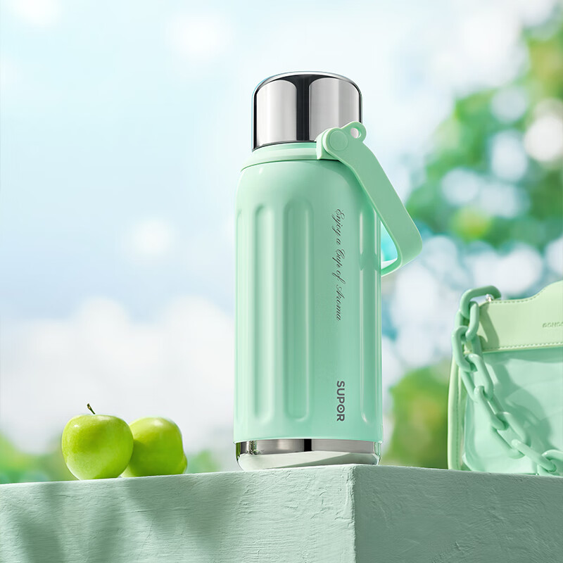 苏泊尔(SUPOR)大容量随享保温杯 1000ml-青绿色KCV10AV10