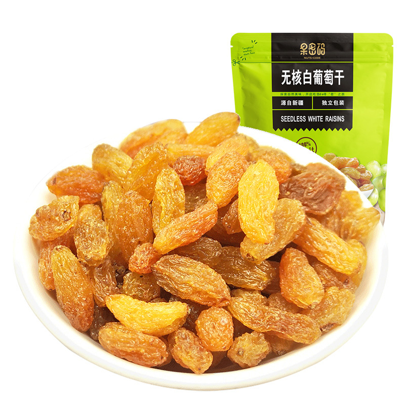 事农果密码系列新疆吐鲁番葡萄无核白葡萄干108g(休闲零食)
