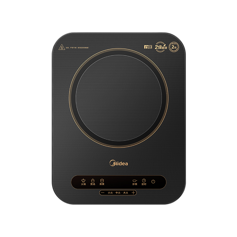 美的(Midea)电磁炉家用2200W大功率纤薄电磁灶火锅炉爆炒定时恒匀火电磁炉二级能效 C22-MICCA809