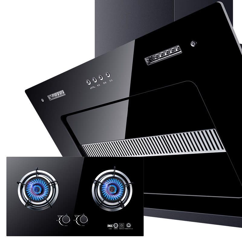 欢呼好太太 侧吸式抽油烟机燃气灶套餐烟灶套装按键式17立方抽烟机煤气灶两件套 近吸式吸油烟机灶具厨电套装 液化气图片