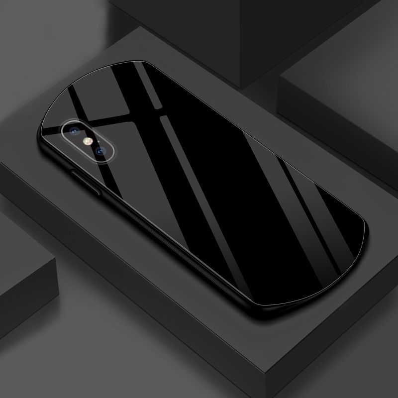 苹果6s手机壳iPhone6splus椭圆形苹果7/8防摔玻璃iPhone6超跑车标 [椭圆]纯黑色无图案 其他型号(拍