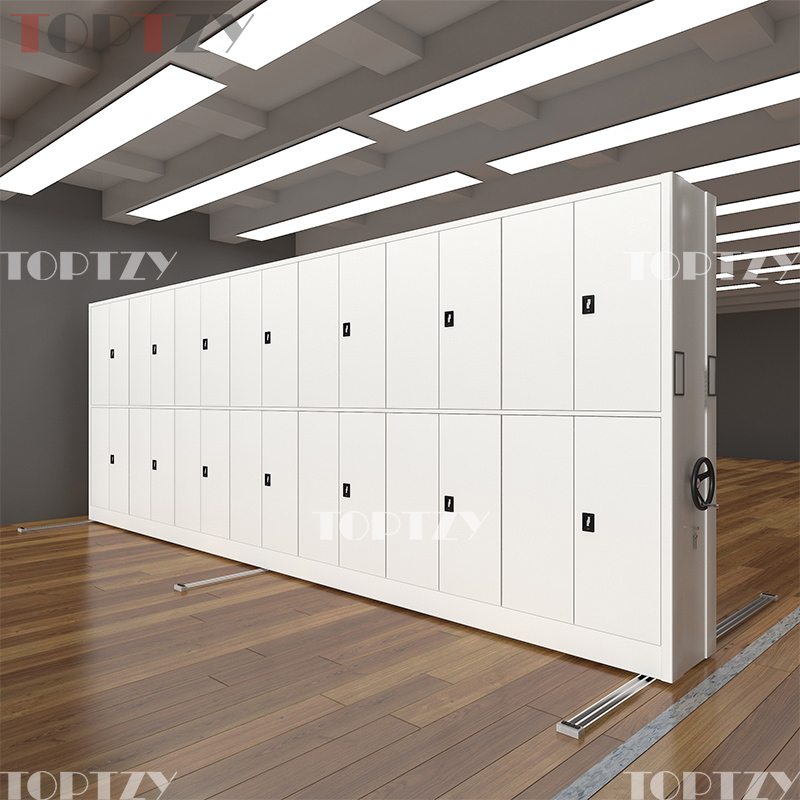 TOPTZY 手摇密集架移动档案柜钢制轨道密集柜 一列7组