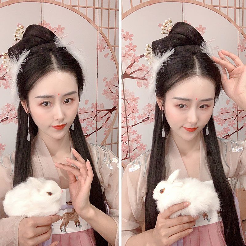 云仙发髻仙女发包全发丝明制飞天发髻汉服女古装发包 飞仙发髻 一个