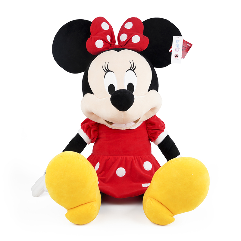 迪士尼 Disney 儿童毛绒玩具男孩女孩玩偶系列 30cm米妮经典款红色