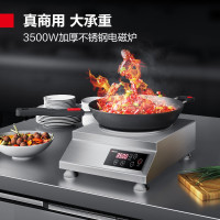 德玛仕DEMASHI商用电磁炉3500W大功率电磁炉商业火锅电池炉凹面商用电磁灶不锈钢 IH-TC-3500A(带锅)