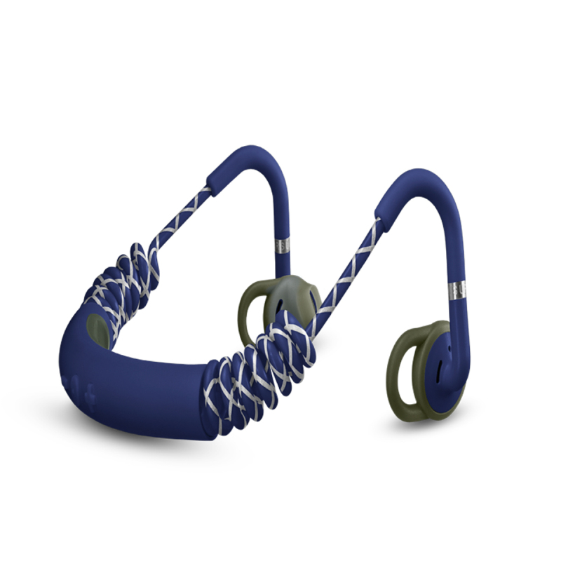 城市之音(URBANEARS) Stadion 后挂式无线蓝牙运动跑步耳机耳塞耳麦 防汗反光线材 Trail 趣游蓝