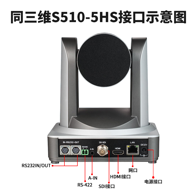 同三维S510-5HS 高清视频会议摄像机 摄像头 远程教育 网络教学 培训直播 手术远程会诊 录播 5倍