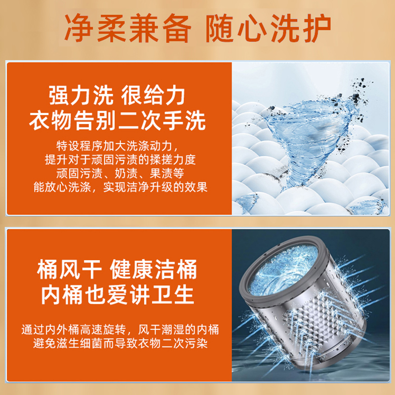 小鸭8.5公斤大容量波轮全自动洗衣机家用租房用小型洗脱一体高清大图