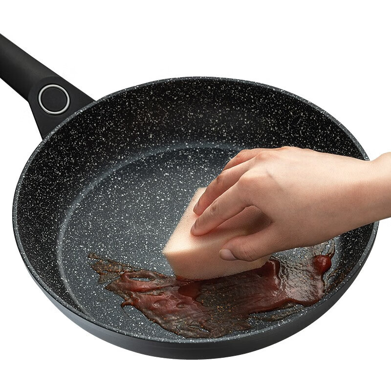 爱仕达(ASD)煎锅平底锅 麦饭石色 电磁炉燃气明火通用 28cm JL28S1WG高清大图
